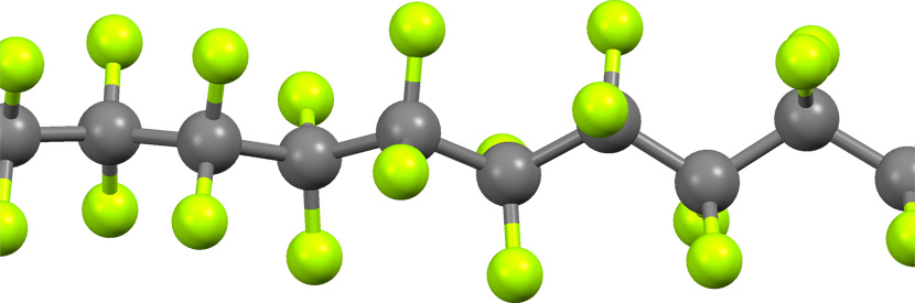 3D cтруктура политетрафторэтилена.