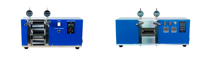 Внешний вид прецизионных электронных прессов холодной прокатки STC-DDG100 (справа) и горячей прокатки STC-DRG100 (слева).